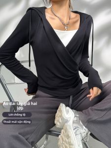 OMG MINUTE | Áo Hoodie Thể Thao Giảm Cân Hình Dạng Hai Mảnh