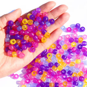 100pcs Acrylic Strong Luminous Beads & Sun Color Changing Glow In The Dark Fishing Loose Spacer Beads For Jewellery Marking DIY Necklace Bracelet