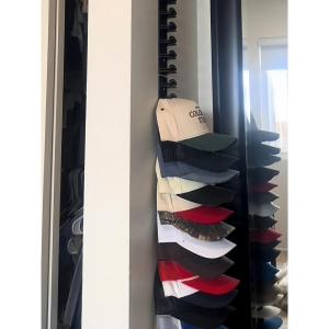 Side Mounted Multi-Layer Hat Storage and Display Rack