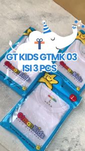 ISI 3 pcs GT Man Kids GTMK 03 GTMan GTMK03 - Kaos Dalam Oblong Anak Laki Anak Cowok Katun Putih