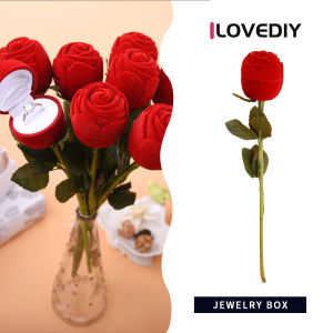 Flocked Rose Ring Box: A Romantic Gift Storage Solution