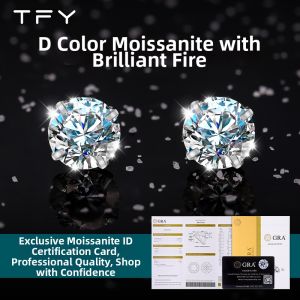TFY | Sparkling Moissanite Stud Earrings