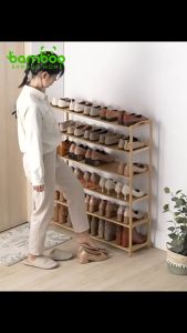 Bamboo Shoe Rack Rak Kasut Kayu Multi-Layer Shoe Cabinet Large Capacity Shoe Rack Home Storage Rack 置物架