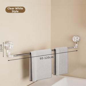 Suction No-Drill Bathroom Extendable Towel Bar