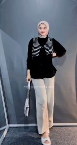 AR - AGNES KEMEJA POLO LINEN KOMBI SALUR WANITA