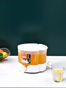 COD Cold Kettle Jug Air  Water Dispenser 5.2L Compartment Jug 360° Cold Kettle with Faucet Raya Refrigerator Kettle Drink Water Dispenser Kitchenware