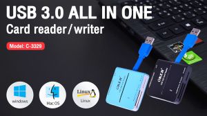 OKER อุปกรณ์อ่านการ์ด All In One OKER  USB3.0 CARD READER/WRITER C-3329