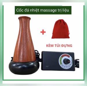 Máy Massage đá nóng điện đả thông kinh lạc - Tặng kèm tinh dầu gừng massage 10ml