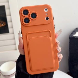Push Card Slot Wallet Soft Silicone Bumper Case For iPhone 17 16 15 14 13 12 11 Pro Max Plus Mini X XS XR Max Shockproof Cover