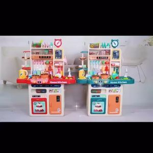 **Malaysia Seller** 63cm & 93.5 cm BIG Size Kitchen Play Set with Music and Spray Mist Kids Toys Pretend PlaySet kitchen toy set gift