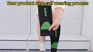Breathable High Elastic Nylon Knitted Compression Calf Sleeve Protector for Running Football Basketball Leg Muscle Support
