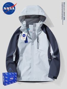 NASA Joint Name Spring and Autumn Coat Male Waterproof Jacket Trendy Color Matching Outdoor Hiking Womens Gore-Tex Jacket Casual Jacket