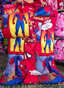 ที่นอนเด็กอนุบาล (ลายสไปเดอร์แมน) น่ารักๆ🧺🧸 ที่นอนสำหรับเด็กอนุบาลมีหมอนในตัว หมอนถอดชักได้ 🌟🦋💙