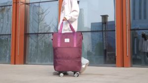 Large Capacity Travel Duffle Bag With Wheels Portable Lightweight Overnight Bag For Women Bag For Men