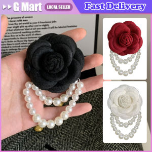 Korean Camellia Flower Brooches for Women Elegant Fabric Lapel Pins High-End Fashion Jewelry Badge Accessories Gifts