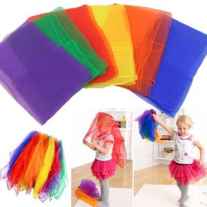 Candy Colored Gym Towel Dance Gauze Gymnastics Scarves For Outdoor Game Toys Dancing And Juggling Towels Practical 6 colors