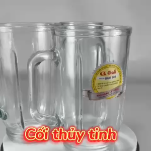 Ly xay sinh tố 1 lít Gali bằng thủy tinh xay rau củ quả thịt cá hàng tiêu tỏi ớt hàng nhập khẩu thay thế cho tất cà các máy xay trên thị trường cân nặng 1080g cao 199mm