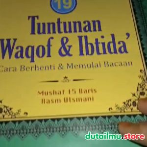 AL QURAN PER JUZ Dilengkapi Waqaf & Ibtida - Bisa Beli Eceran | Ukuran B5 Besar
