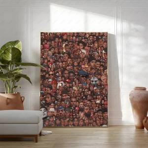 Bandai | West Coast Rappers Canvas Painting Wall Art Notorious BIG Biggie Tupac Famous Hip Hop Singer Poster Prints Home Decor Mural