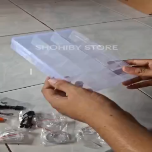 Kotak Penyimpanan Serbaguna 12 Sekat Ukuran 19.5 x 13 x 3.5 cm Box Organizer Perhiasan Manik Obat