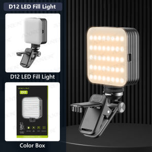 AXNEN | RGB LED Selfie Light Phone Fill Light 3 Modes Dimmable Light Rechargeable Portable Video Light for Vlog Video Conference