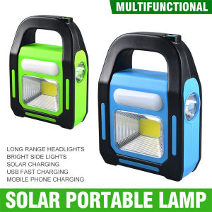 Outdoor Solar Camping Light Solar Flashlight LED Handheld Light Portable PowerBank Camping Lantern Multifunctional Flashlight USB Charging Night Lamp