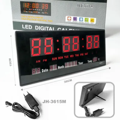 Jam Dinding Digital LED Merah Meja LED Clock JH-3615