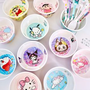 Bát Ăn Trưa 5 Inch Cấp Thực Phẩm Cho Trẻ Em Chống Rơi Dễ Thương Chống Bỏng Dùng Tại Nhà Đồ Dùng Ăn Uống Đồ Dùng Ăn Uống