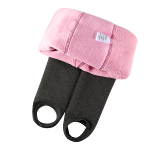 Thickened Fleece Lined Silk Trousers for Girls Winter Outerwear High Waist Cotton Pants Northern Children Warm Casual Style