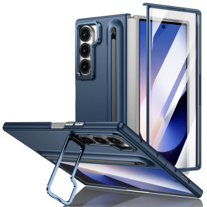 szhaiyu | Lens Holder Stand Tempered Glass Film Phone Case for Samsung Galaxy Z Fold 8 Ultra 7 6 5 4 3 Hinge Protection Shockproof Cover