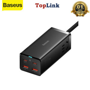 Củ Sạc Siêu Nhanh 100w Gan 3 Pro Baseus Desktop Power Ship Tích Hợp AC – Type C – USB Cho Máy Tính Laptop Điện Thoại - Phân phối bởi TopLink