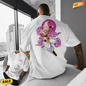 Majin Buu Anime Dragon Ball Harajuku Men 2025 Summer T-Shirt Cotton Super Large Vintage Street Women Casual Loose Short Sleeves