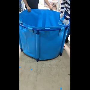 Foldable Fish Tank Aquarium Pond PVC Canvas aquaculture Thicken Round 0.9mm liner