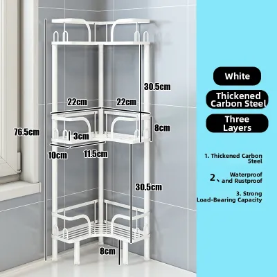 QIMAHUANGZI | Bathroom Corner Shelving Unit Multi-level Triangle