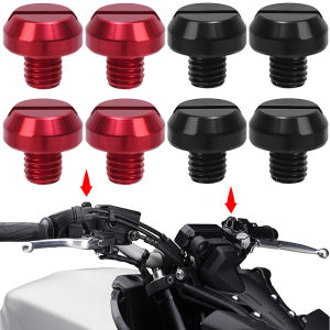 8/2PCS Multifunctional Durable Aluminum Alloy Motorcycle Rear View Mirror M10/M8 Mirror Hole Screw Motorbike Rearview Mirror Universal Replaceable Decorative Screw Cover