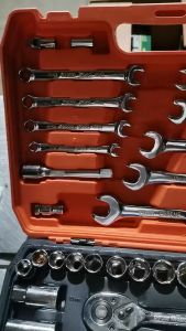 53/61 pcs set kunci soket lengkap 1/4" 1/2" set lengkap alat perbaikan mobil set kunci soket