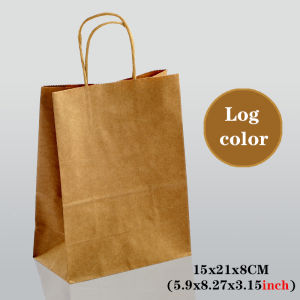10/30/50Party Gift Bag Recyclable Kraft Paper Shopping Bag Valentines Day Wedding Candy Gift Bag Delivery Packaging Handbag