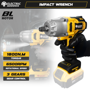 Electric Goddess 1800N.M High Torque Electric Impact Wrench Brushless Cordless Decoration Team Tool For Dewalt 20V Battery Pin