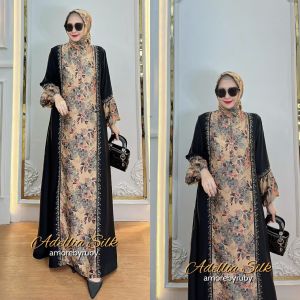 27gadih gamis viral kekinian 2025 elegan motif chic elegan terbaru edisi set adelia the only amore by ruby