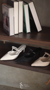 SEPASANG COLLECTION Solene Mules Wanita Heels Hak 7 Cm