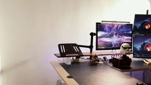 Monitor Stand Monitor Arm Desktop Mount Bracket  Laptops Bracket 17”-32” Bearing 10kg Multi-Direction 180° Adjustable Computer Monitor Stand  Metal Arm