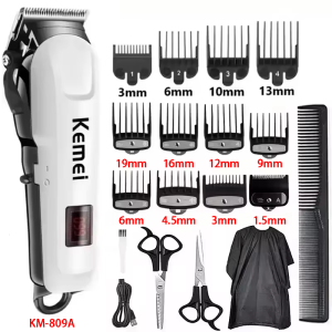 Kemei | Kemei Hair Clipper KM-809A Hair Cut Maching Wireless Trimmer Men Professional Clipper Machine Rechargeable Hair Cut Barber kemei