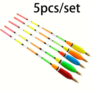 5pcs/set Fishing Float with Large Buoyancy Thickened Tail for High Visibility and with Copper Head