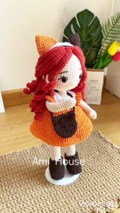 Búp bê Katy bằng len móc – Gấu bông handmade an toàn 100% cotton cho bé – Ami House