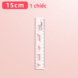 JIELI | Thước Nhựa Đa Năng Hình Sóng 15cm