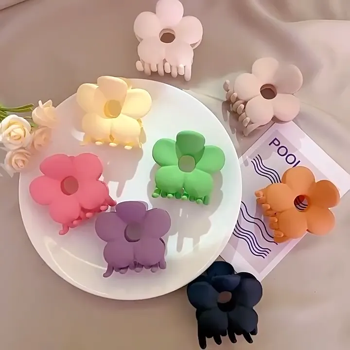 Set 4 Kẹp Tóc Hoa Cúc Càng Cua Bản To Nhiều Màu – Kẹp Tóc Nữ Hàn Quốc ...