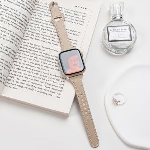Slim Leather Strap for Apple Watch Band Ultra 49mm 8 41mm 45mm 7 SE 654321 44mm Women Bracelet Loop for iwatch series 42mm 40mm