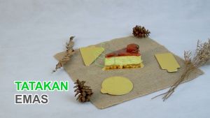 [25 Pcs] Tatakan Kue Emas Alas Tiramisu Cheese Cake Mini Slice Cake Board