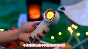 MoyPark Mini Fan Portable Rechargeable Leafless Electric Fan 3 Speeds Handheld fan with Night Light