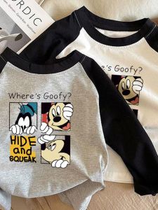 100 Pure Cotton Cartoon Design Childrens Long Sleeve T-Shirt Autumn Spring Lightweight
